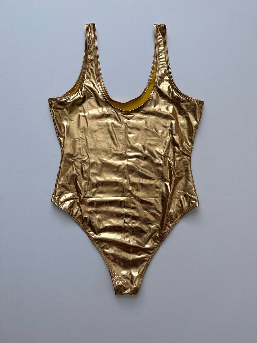 SHEIN Metallic Gold One-Piece Swimsuit